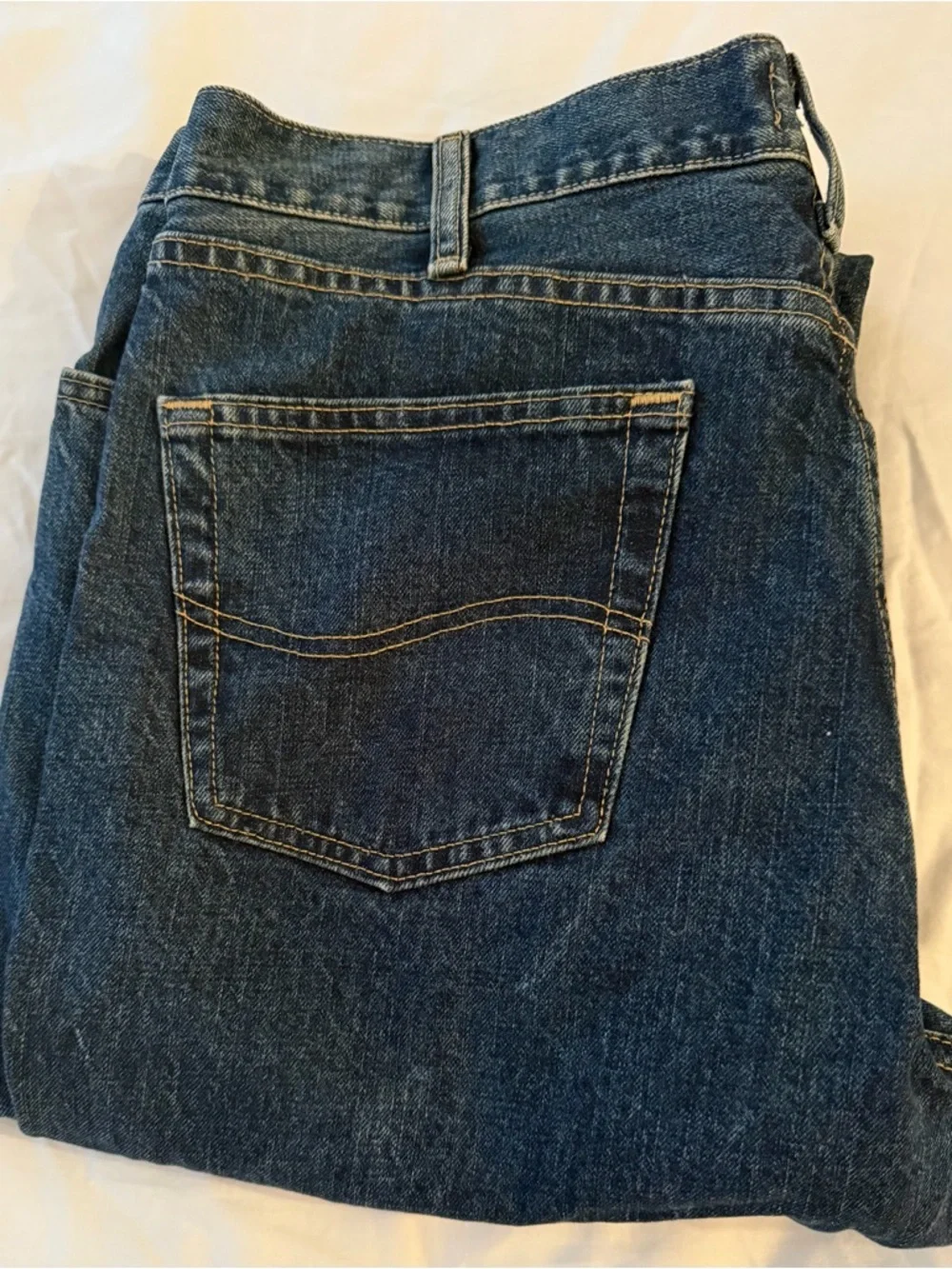 Lee Relaxed Fit Jeans 38x34 Mens Straight Leg Blue Denim Classic